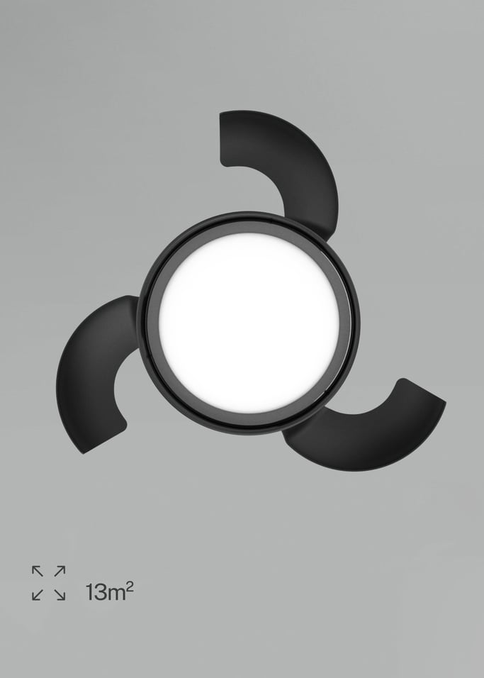 WIND CLEAR LAMP - Ventilador de techo 40W silencioso Ø55cm aspas retráctiles con luz LED , imagen de galería 7