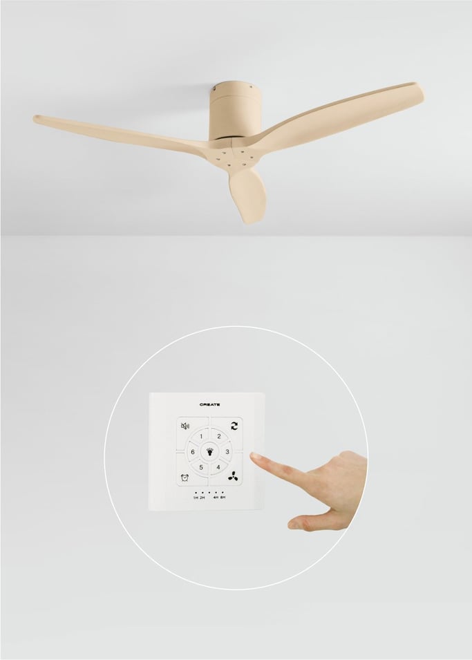 WIND CALM - Ventilador de techo 40W silencioso con aspas de ABS técnico varios tamaños, imagen de galería 2