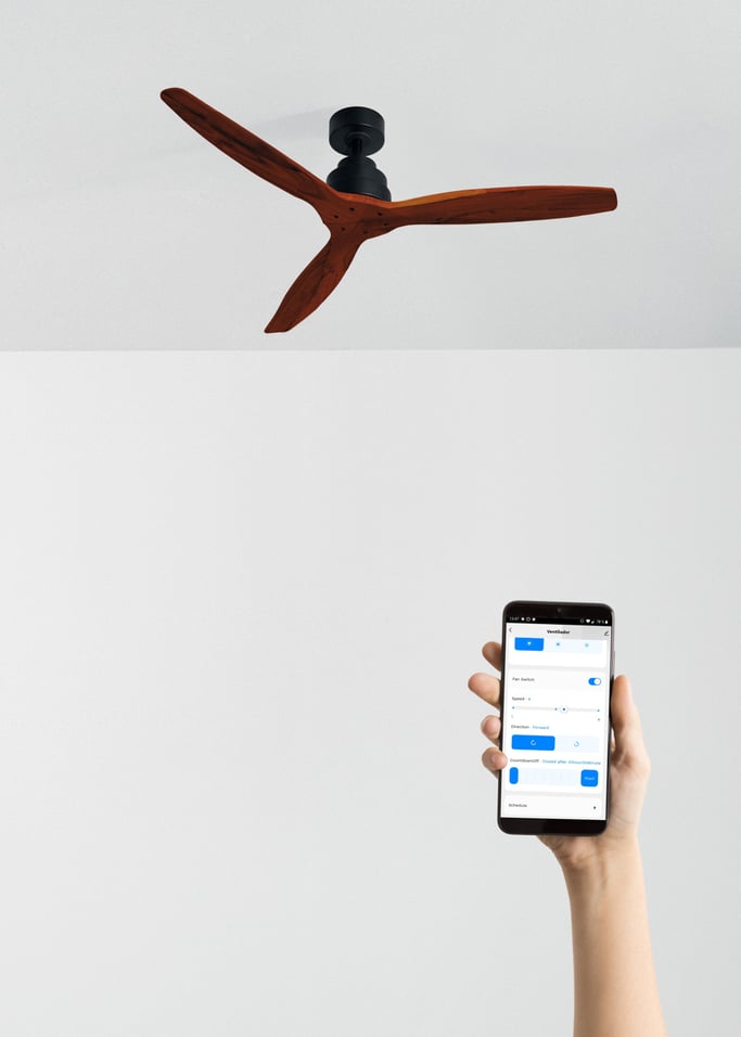 WIND STYLANCE - Ventilador de techo 40W silencioso 100% madera varios tamaños, imagen de galería 2