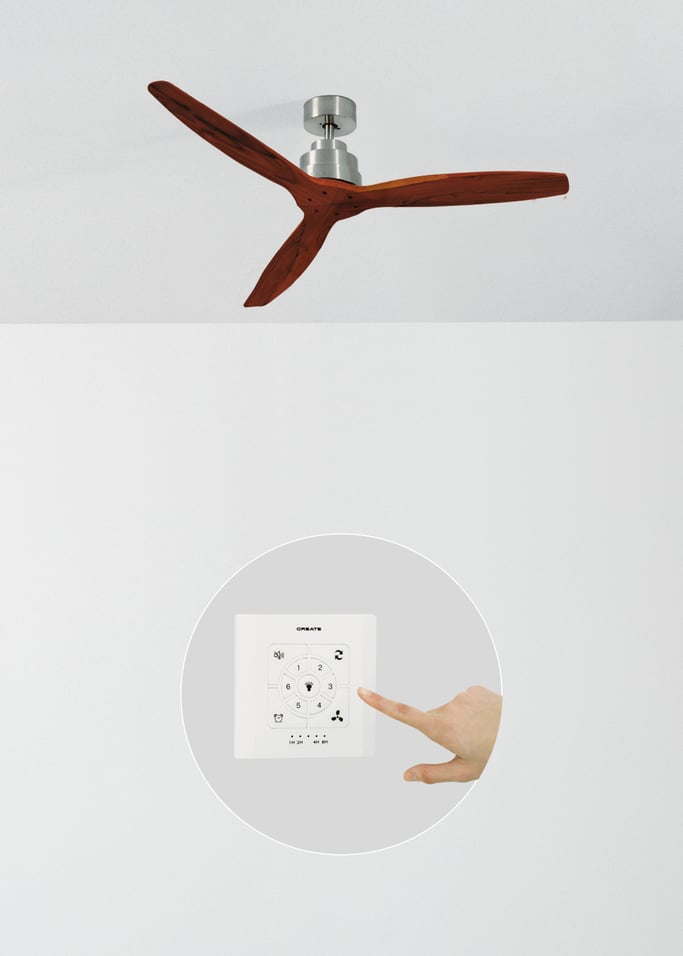 WIND STYLANCE - Ventilador de techo 40W silencioso 100% madera varios tamaños, imagen de galería 2