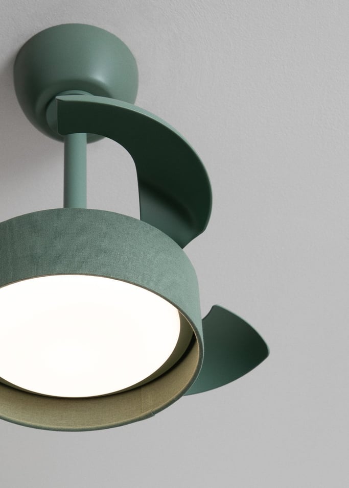 WIND CLEAR LAMP - Ventilador de techo 40W silencioso Ø55cm aspas retráctiles con luz LED , imagen de galería 5