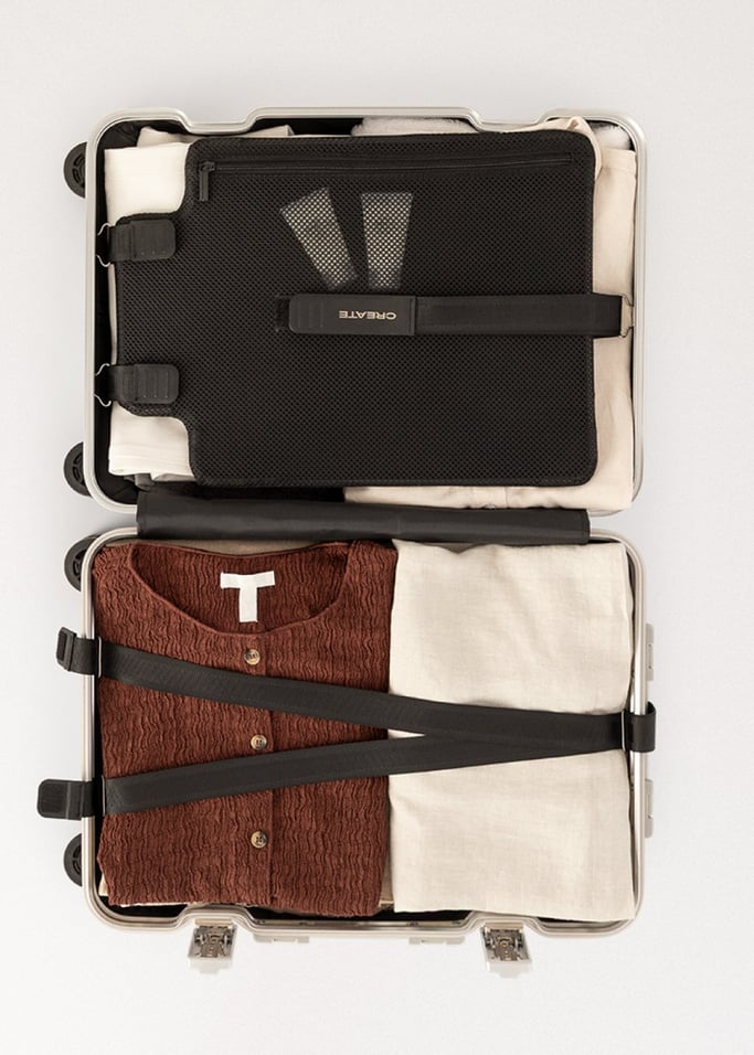 LUGGAGE ALUMINIUM - Maleta rígida de aluminio con doble cierre TSA y ruedas multidireccionales, imagen de galería 4