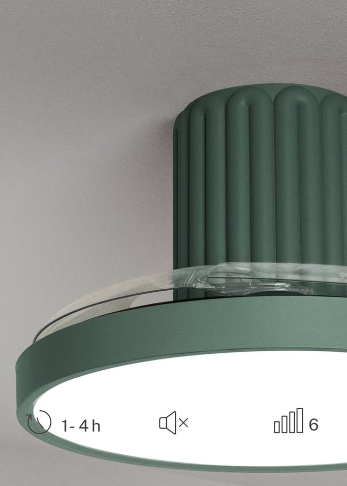 WIND CLEAR SCULPT - Ventilador de techo 40W silencioso Ø114 cm aspas retráctiles con luz LED , imagen de galería 6