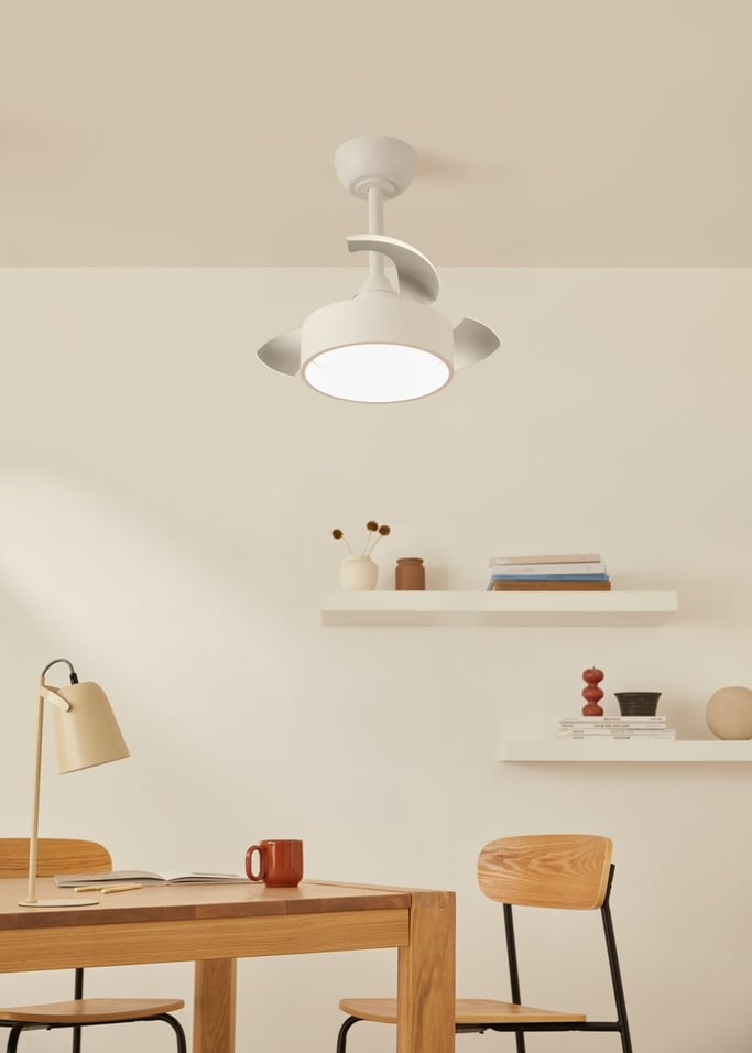 WIND CLEAR LAMP - Ventilador de techo 40W silencioso Ø55cm aspas retráctiles con luz LED , imagen de galer&iacute;a 3