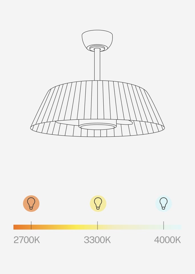 WIND LAMP NATURAL WOVEN - Ventilador de techo 25W silencioso Ø60cm con luz LED, imagen de galería 8