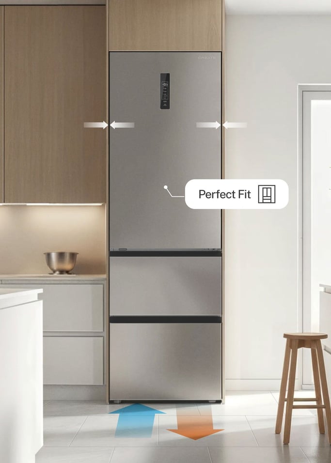 FRIDGE STUDIO COMBI PRO FLEX 401 - Frigorífico estilo Italian 401L con Perfect Fit, Space Pro y Care+, imagen de galería 3