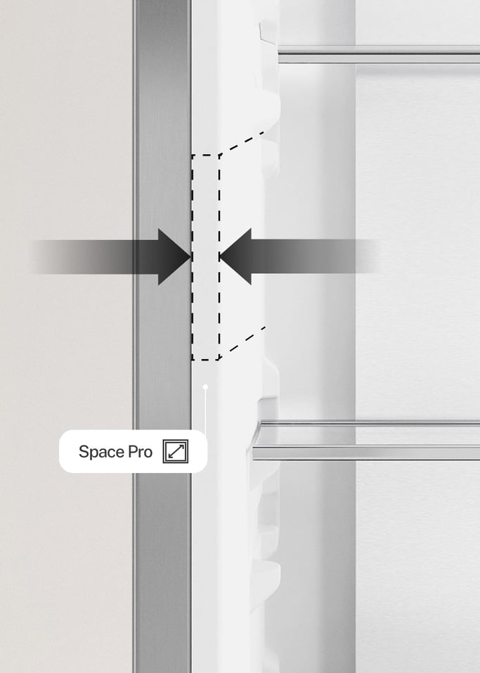 FRIDGE STUDIO COMBI PRO FLEX 401 - Frigorífico estilo Italian 401L con Perfect Fit, Space Pro y Care+, imagen de galería 7