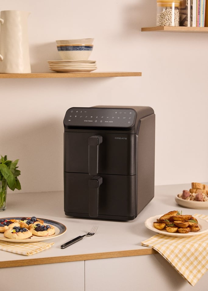 AIR FRYER DUAL STACK - Freidora de aire 11.2 L de doble altura con control independiente, imagen de galer&iacute;a 1