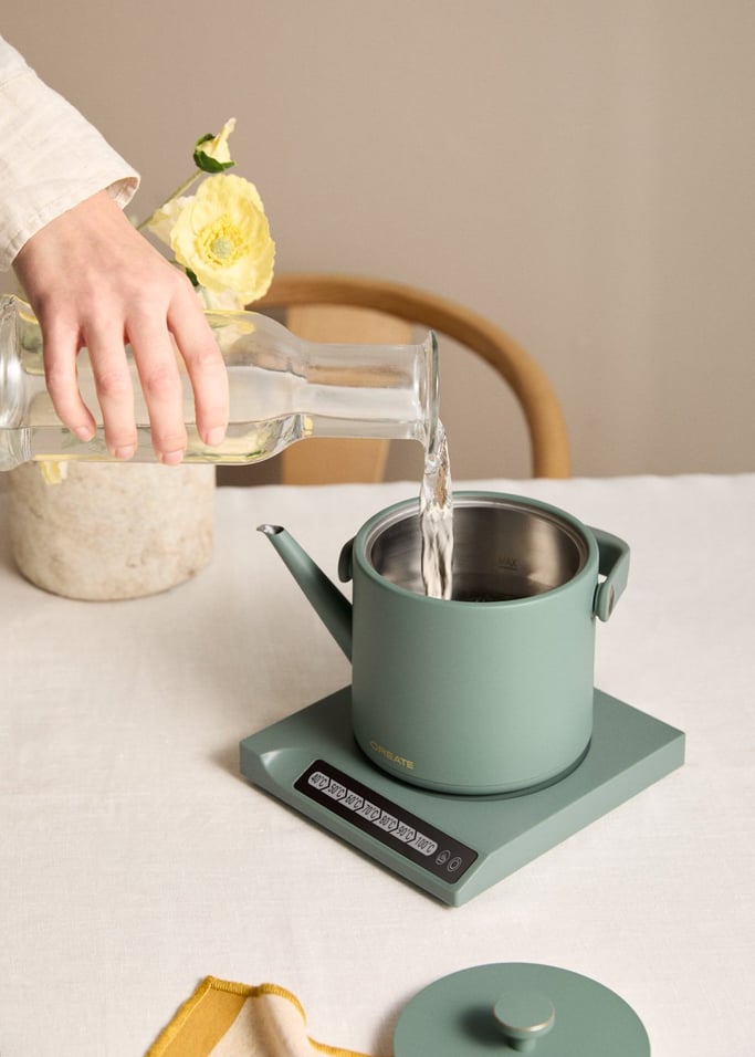 HATTORI - Hervidor de agua eléctrico 0.5 L con control de temperatura, imagen de galer&iacute;a 2