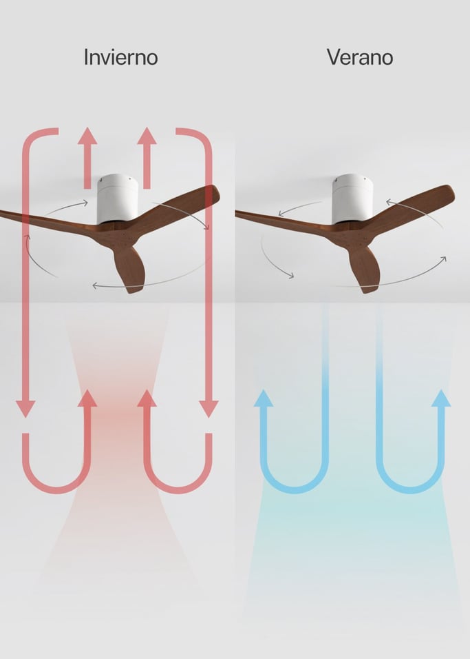 WIND CALM - Ventilador de techo 40W silencioso con aspas de ABS técnico varios tamaños, imagen de galer&iacute;a 3
