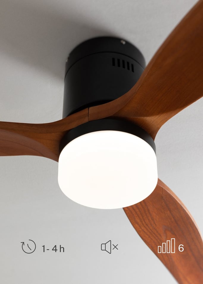 WIND CALM NATURAL WOOD - Ventilador de techo 40W silencioso 100% madera , imagen de galer&iacute;a 4