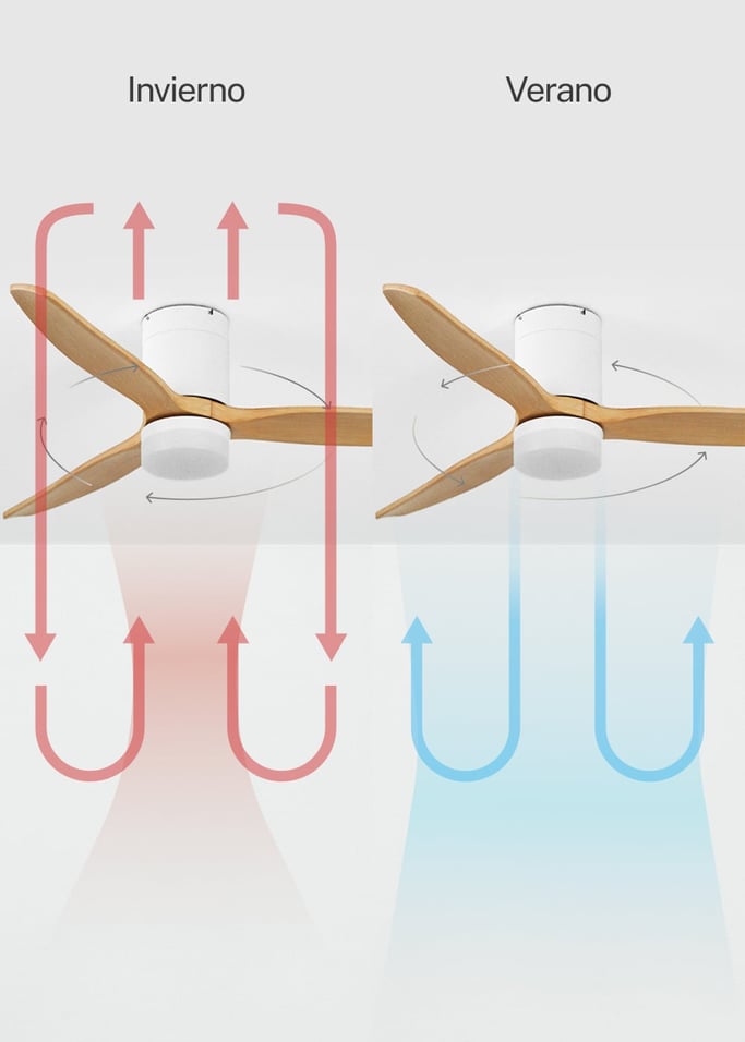 WIND CALM - Ventilador de techo 40W silencioso con aspas de ABS técnico varios tamaños, imagen de galer&iacute;a 4