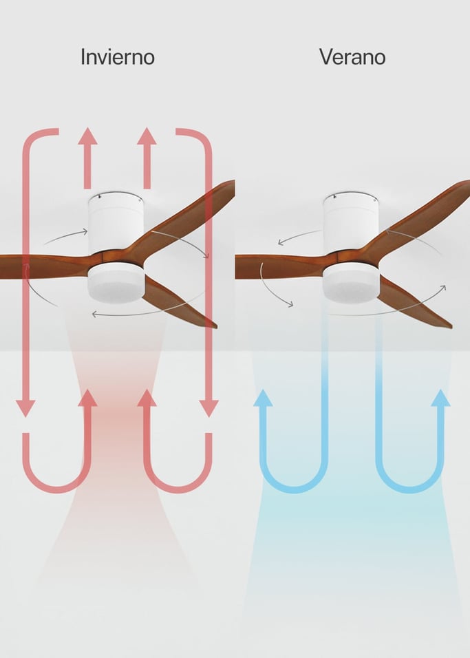 WIND CALM - Ventilador de techo 40W silencioso con aspas de ABS técnico varios tamaños, imagen de galer&iacute;a 4