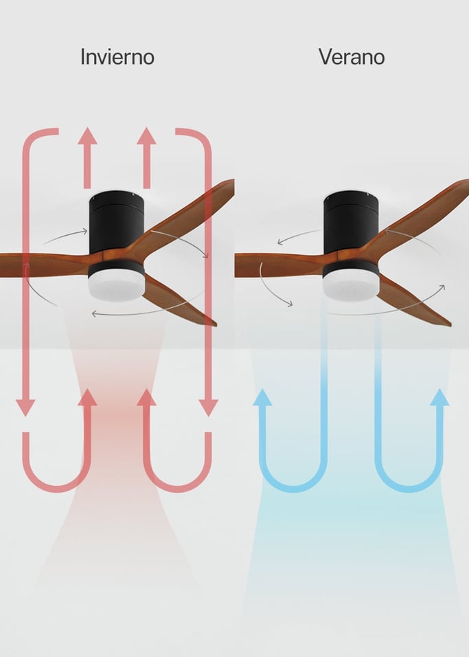 WIND CALM - Ventilador de techo 40W silencioso con aspas de ABS técnico varios tamaños, imagen de galer&iacute;a 4