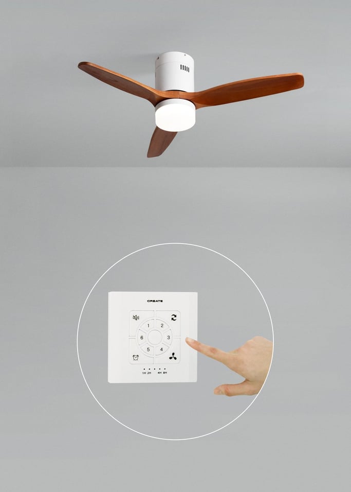 WIND CALM NATURAL WOOD - Ventilador de techo 40W silencioso 100% madera , imagen de galer&iacute;a 2