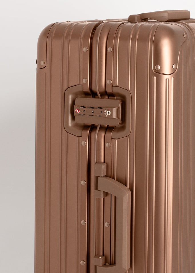 LUGGAGE ALUMINIUM - Maleta rígida de aluminio con doble cierre TSA y ruedas multidireccionales, imagen de galer&iacute;a 3