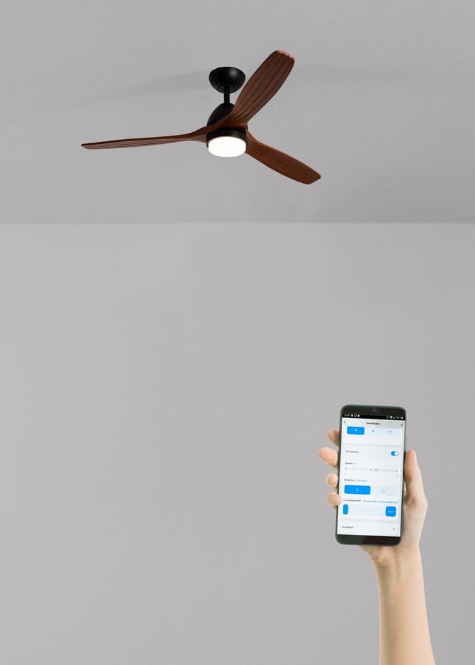 WIND CUP - Ventilador de techo 40W silencioso Ø132 cm 100% madera, imagen de galer&iacute;a 2