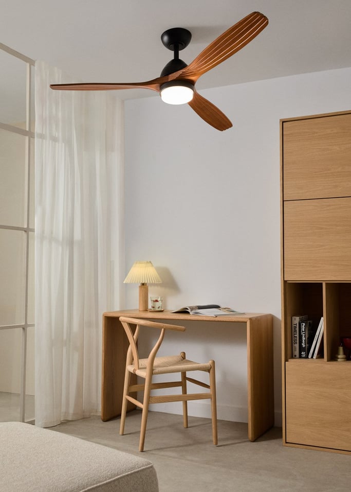 WIND CUP - Ventilador de techo 40W silencioso Ø132 cm 100% madera, imagen de galer&iacute;a 1