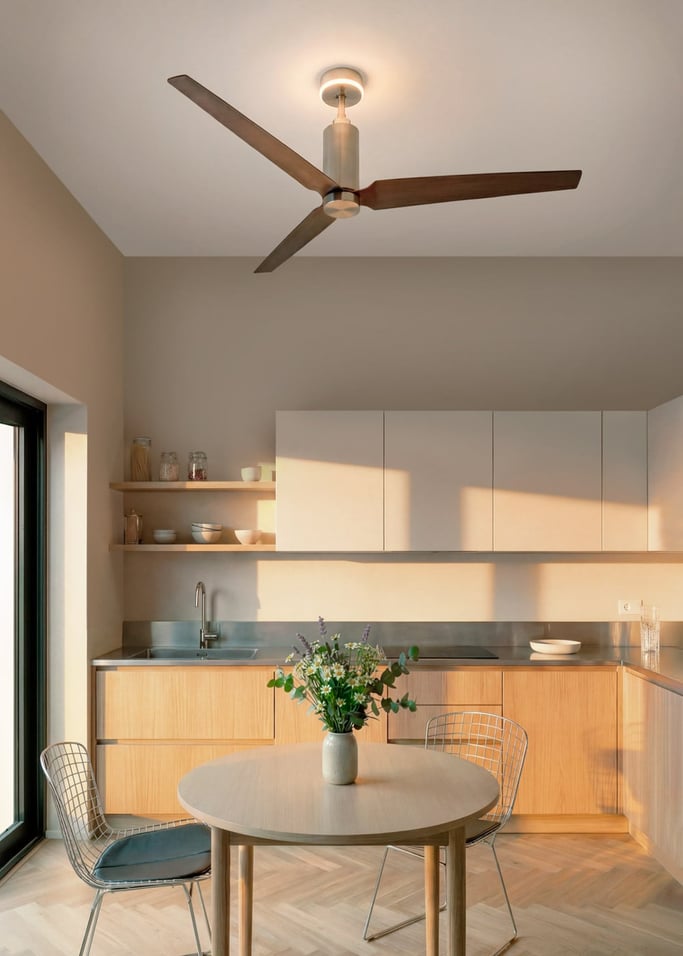 WIND FORMA - Ventilador de techo 45W silencioso Ø152 cm con luz ambiental opcional, imagen de galer&iacute;a 1