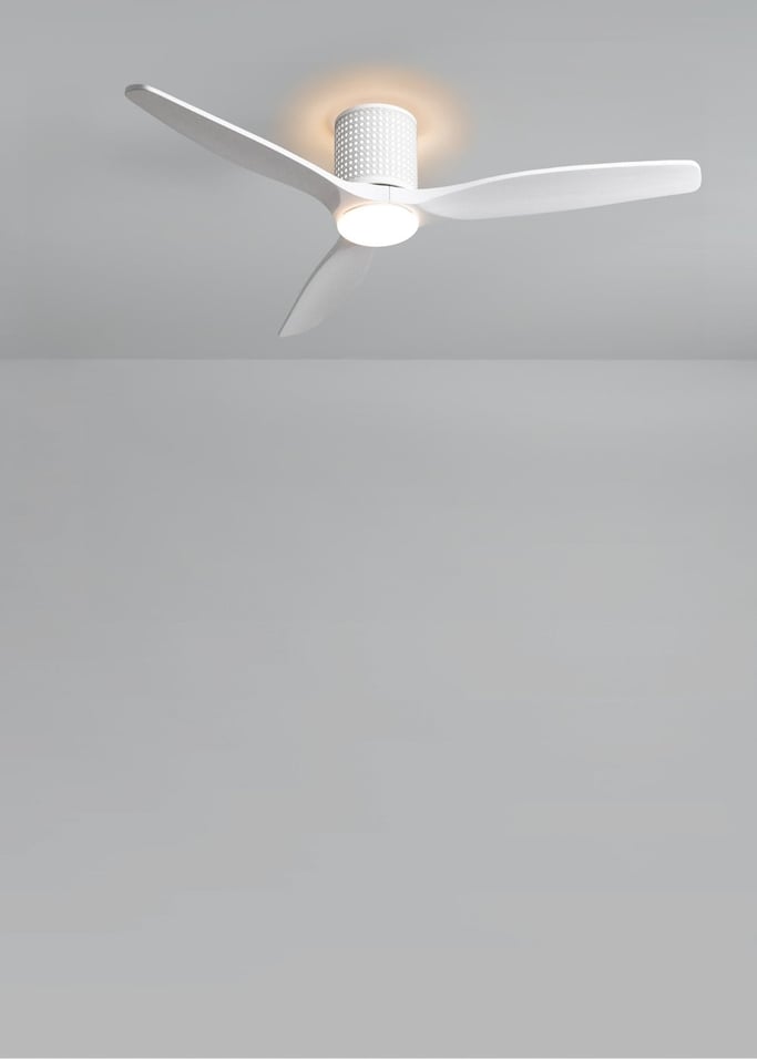 WIND CALM CUSTOM RATTAN - Ventilador de techo 40W silencioso Ø132 cm con luz LED en cuerpo y lámpara, imagen de galer&iacute;a 3