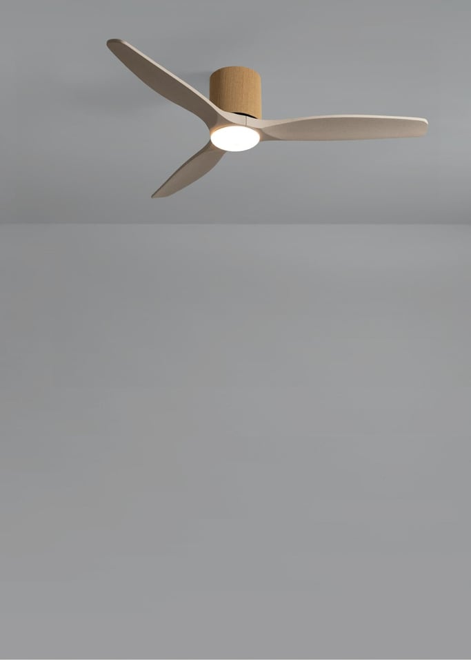 WIND CALM CUSTOM WOVEN - Ventilador de techo 40W silencioso Ø132 cm 100% madera con luz LED, imagen de galer&iacute;a 3