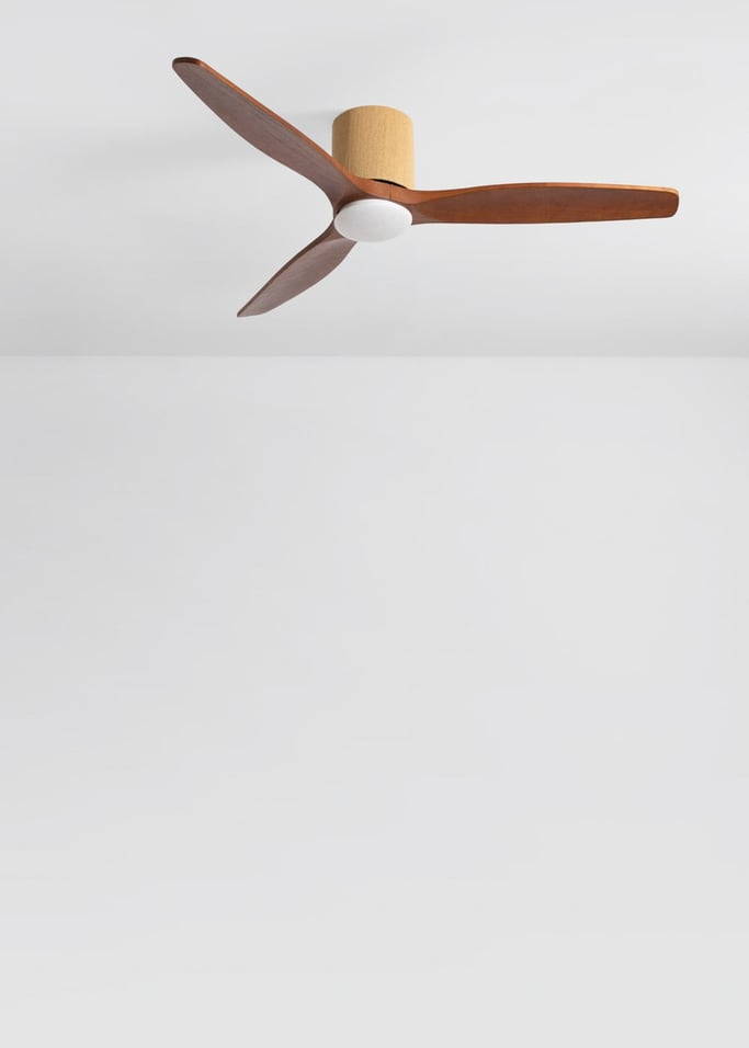 WIND CALM CUSTOM WOVEN - Ventilador de techo 40W silencioso Ø132 cm 100% madera con luz LED, imagen de galer&iacute;a 2
