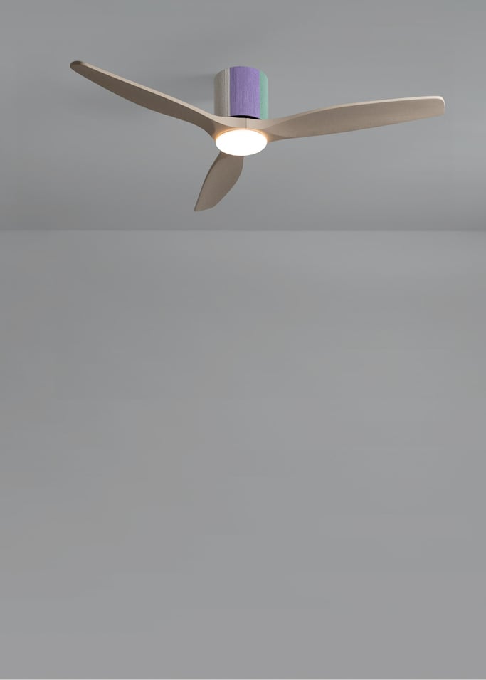 WIND CALM CUSTOM WOVEN - Ventilador de techo 40W silencioso Ø132 cm 100% madera con luz LED, imagen de galer&iacute;a 3