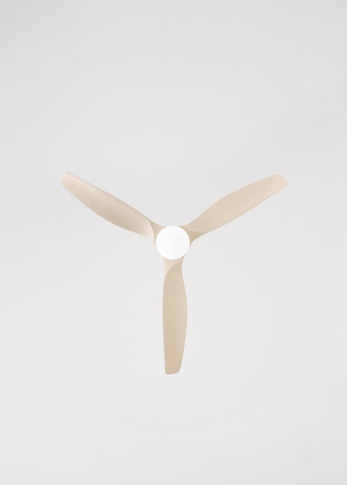 WIND CALM CUSTOM WOVEN - Ventilador de techo 40W silencioso Ø132 cm 100% madera con luz LED, imagen de galer&iacute;a 6