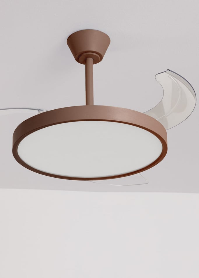 WIND CLEAR STUDIO - Ventilador de techo 40W silencioso aspas retráctiles con luz LED varios tamaños, imagen de galer&iacute;a 6