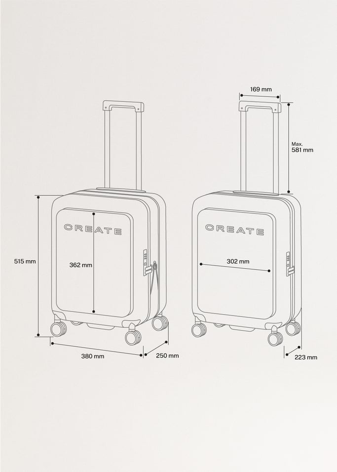 LUGGAGE STUDIO POCKET - Maleta rígida de policarbonato apta para aerolíneas Low Cost con candado TSA, imagen de galer&iacute;a 16