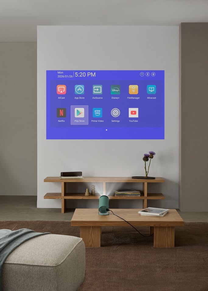 PROJECTOR STUDIO COMPACT - Proyector Smart HD con Wifi, Bluetooth y rotación 180º, imagen de galer&iacute;a 8