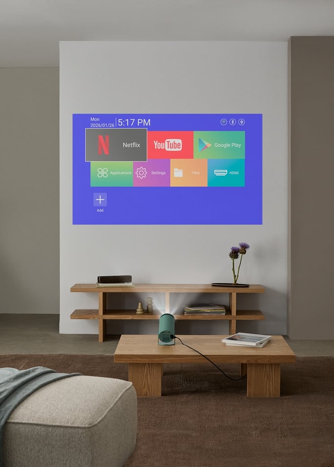 PROJECTOR STUDIO COMPACT - Proyector Smart HD con Wifi, Bluetooth y rotación 180º, imagen de galer&iacute;a 7