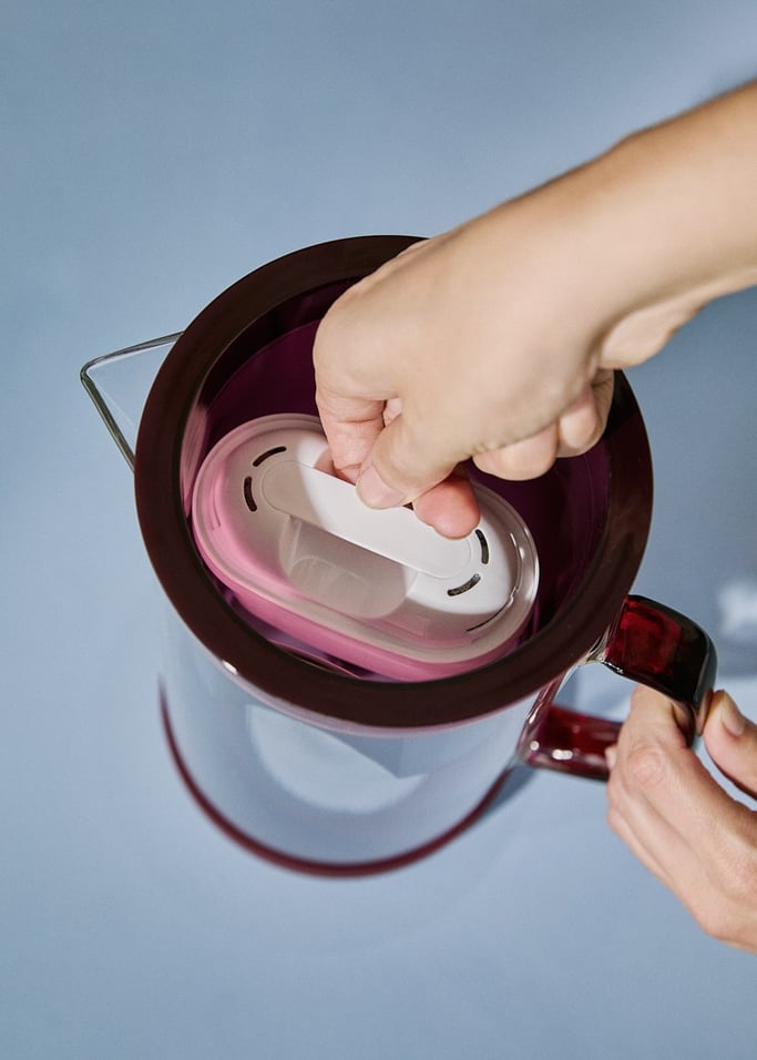 AQUA CLEAR JUG - Jarra de cristal 1.5 l purificadora de agua con doble filtro, imagen de galer&iacute;a 3