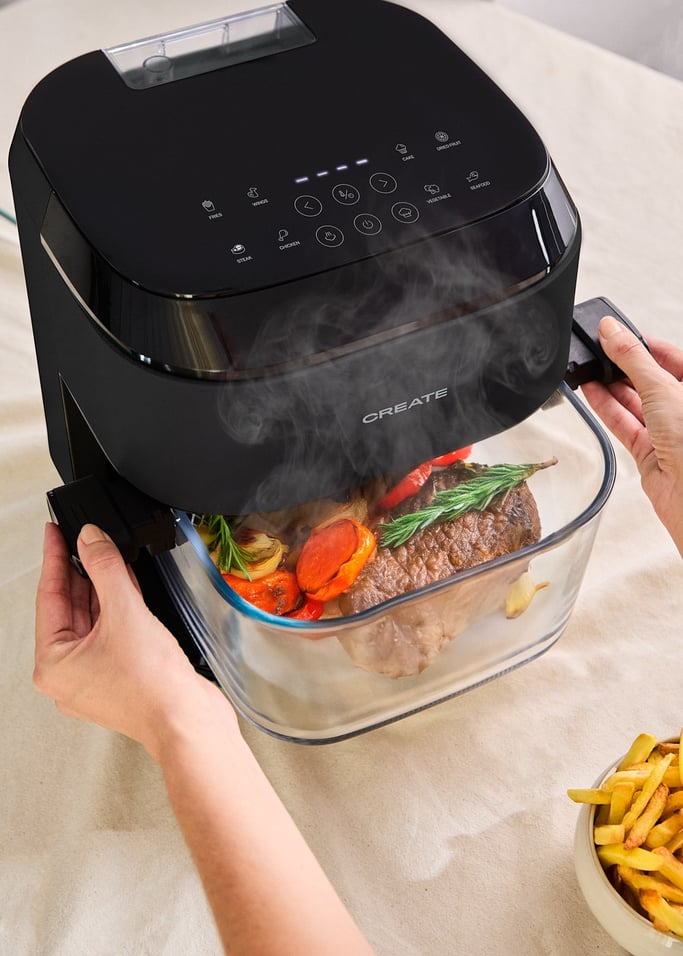 AIR FRYER STUDIO CRYSTAL LARGE - Freidora de aire de cristal 6 L con vaporizador, imagen de galer&iacute;a 5