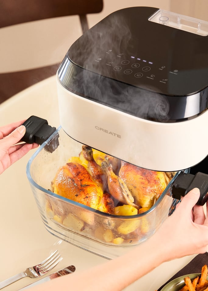 AIR FRYER STUDIO CRYSTAL LARGE - Freidora de aire de cristal 6 L con vaporizador, imagen de galer&iacute;a 2