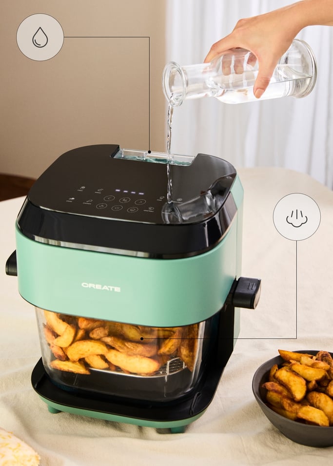AIR FRYER STUDIO CRYSTAL LARGE - Freidora de aire de cristal 6 L con vaporizador, imagen de galer&iacute;a 3