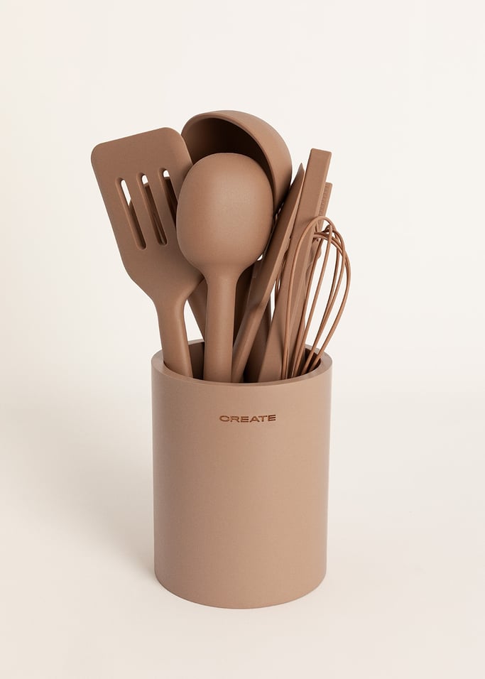 KITCHENWARE STUDIO - Set de 9 utensilios de cocina de silicona sin juntas, imagen de galer&iacute;a 6
