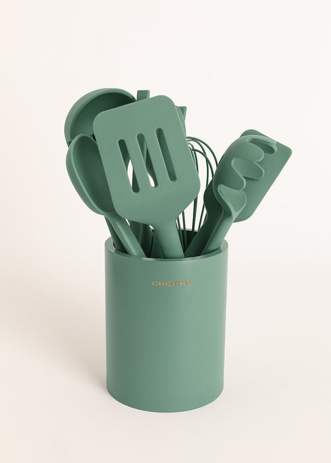 KITCHENWARE STUDIO - Set de 9 utensilios de cocina de silicona sin juntas, imagen de galer&iacute;a 6