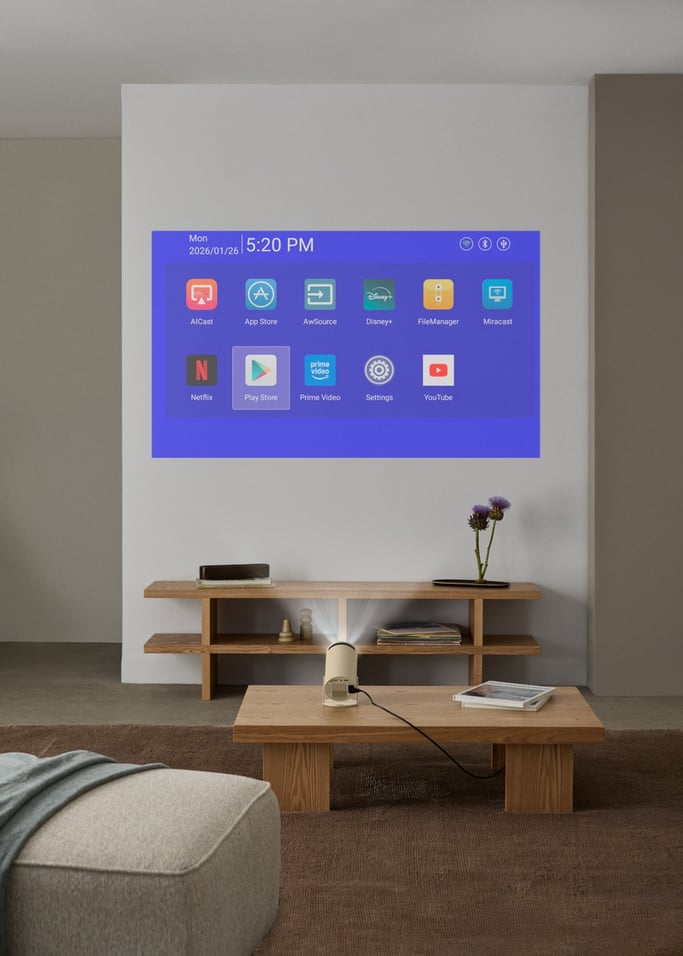 PROJECTOR STUDIO COMPACT - Proyector Smart HD con Wifi, Bluetooth y rotación 180º, imagen de galer&iacute;a 7