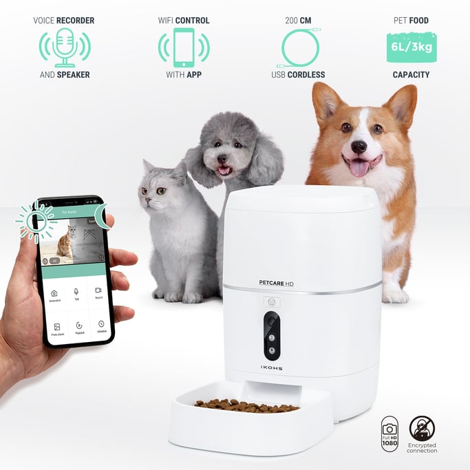 PETCARE HD - Comedero Dispensador Inteligente Automático para mascotas, imagen de galería 13