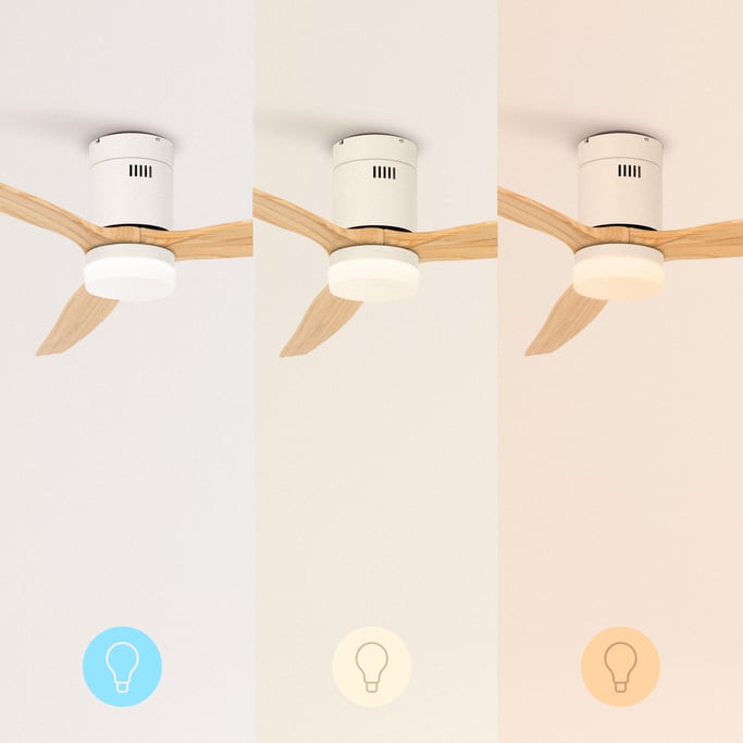 LIGHTCALM WHITE - Ventilador de Techo 40W DC Reverse con Luz , imagen de galer&iacute;a 3