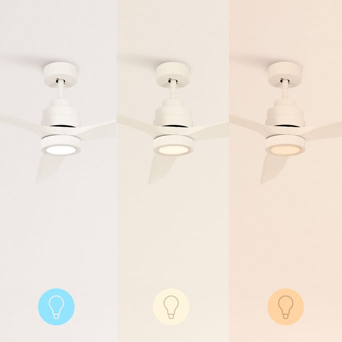 WINDLIGHT WHITE - Ventilador de Techo 40W DC Reverse con Luz , imagen de galer&iacute;a 3