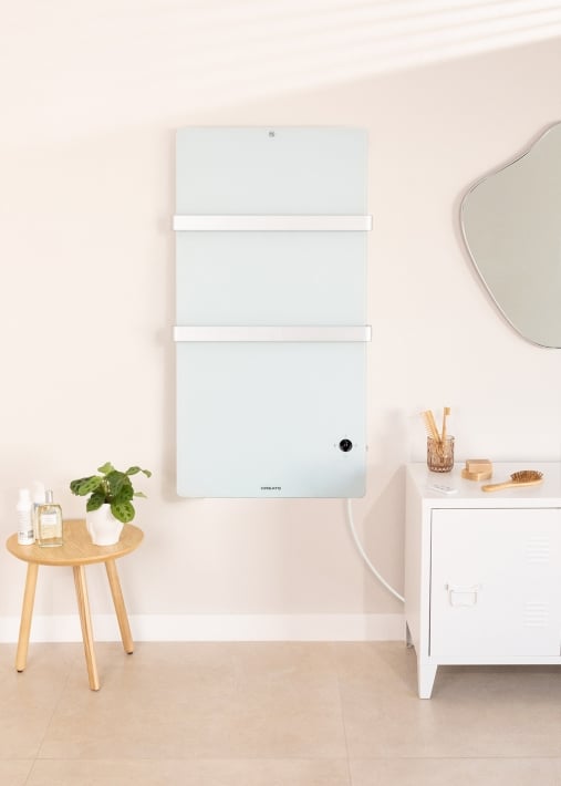 WARM TOWEL CRYSTAL - Sèche-serviettes électrique en verre avec wifi 600W