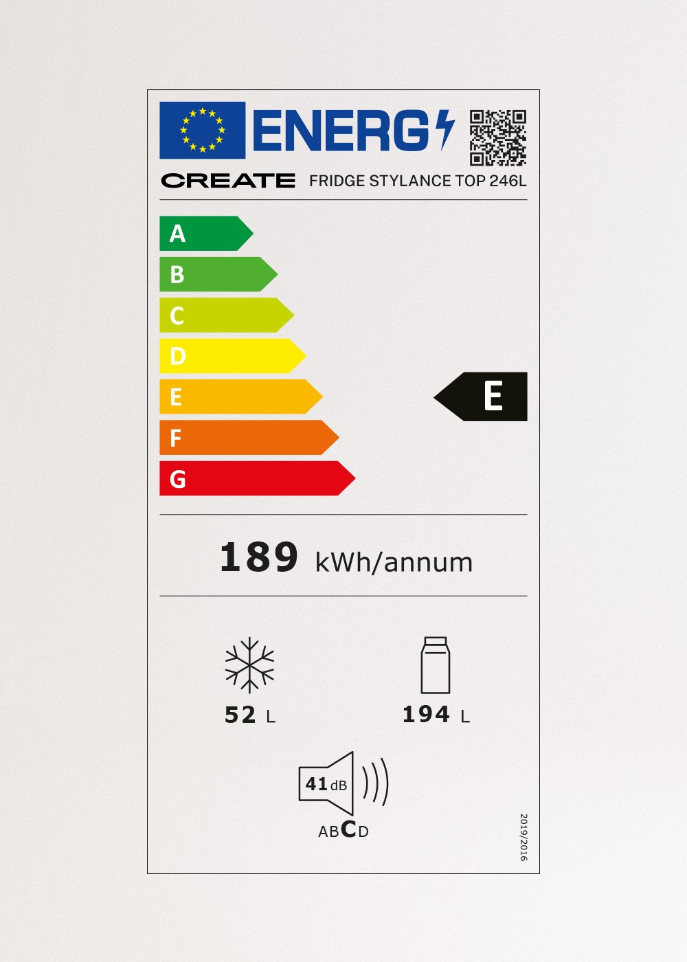 FRIDGE STYLANCE TOP 246L - Réfrigérateur combiné de style rétro , medidas foto vertical