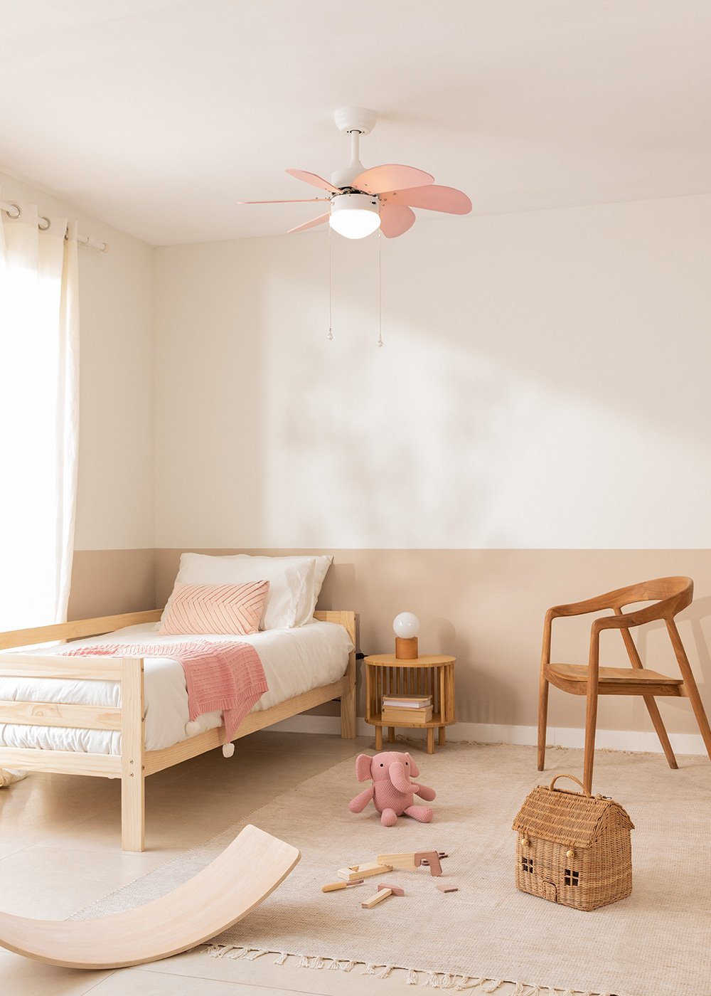 ventilateur de plafond 92 Cm pour chambre d'enfant avec pales