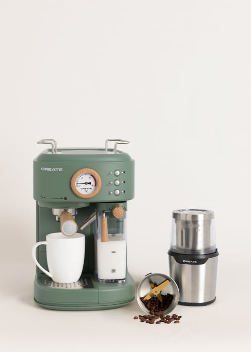 Pack THERA RETRO PRO Machine à expresso semi-automatique + MILL PRO Moulin à café et à épices