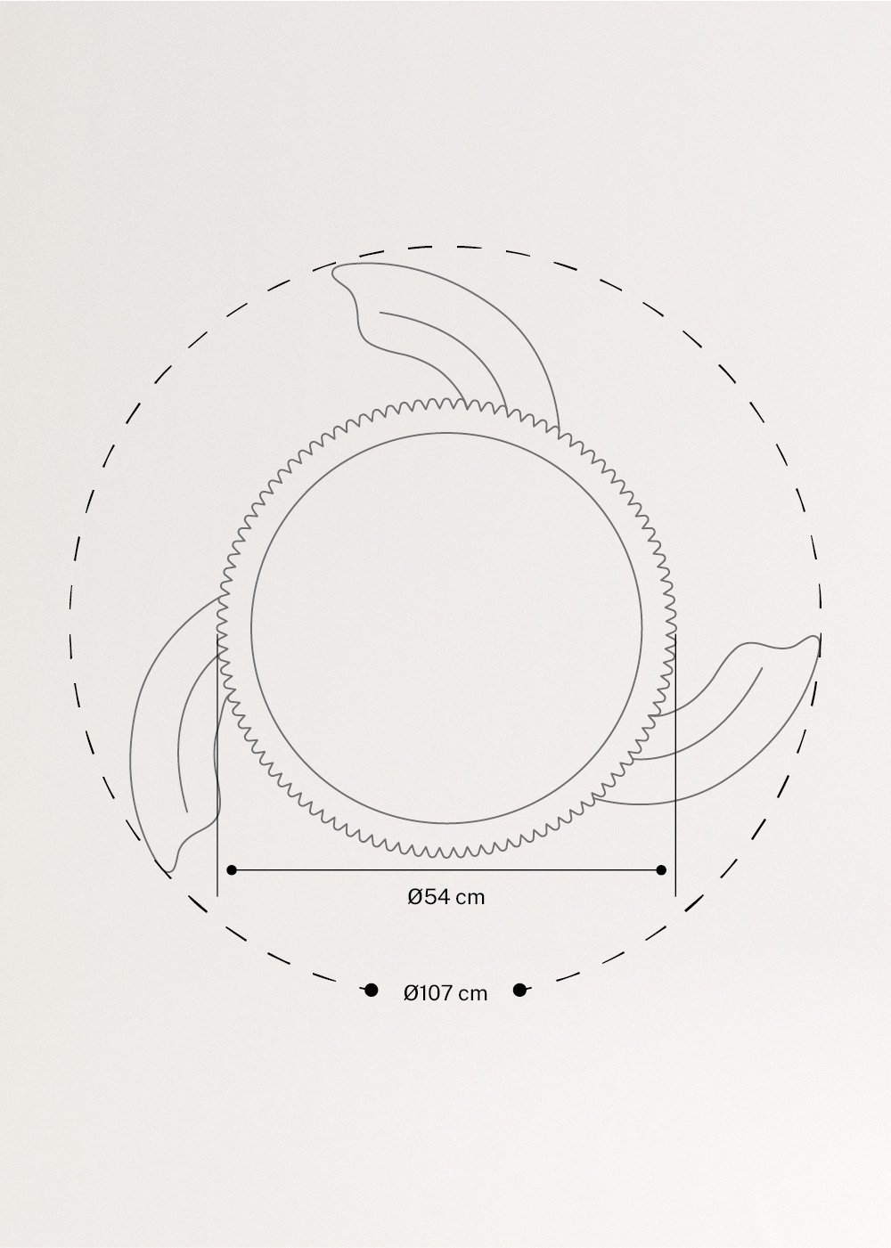 WIND CLEAR RATTAN - Ventilateur de plafond silencieux 40W Ø108cm lames rétractables avec éclairage LED de 36W, medidas foto vertical