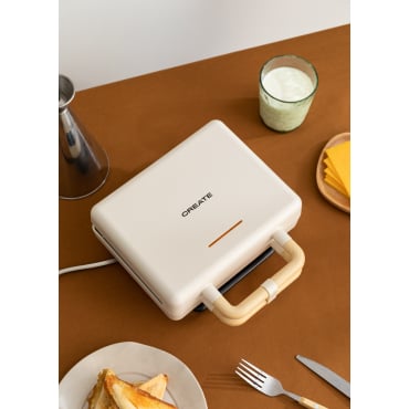 STONE STUDIO - Appareil à croque-monsieur, grill et gaufrier à plaques interchangeables