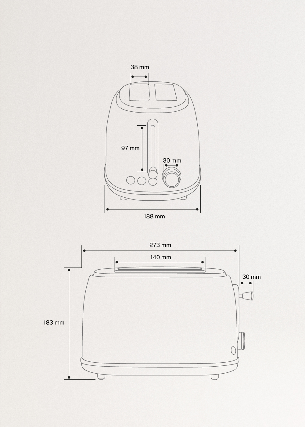  TOAST RETRO STYLANCE - Grille-pain, medidas foto vertical