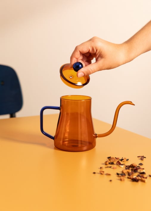 AMBAR COLLECTION - Théière 350ml en Verre Borosilicaté